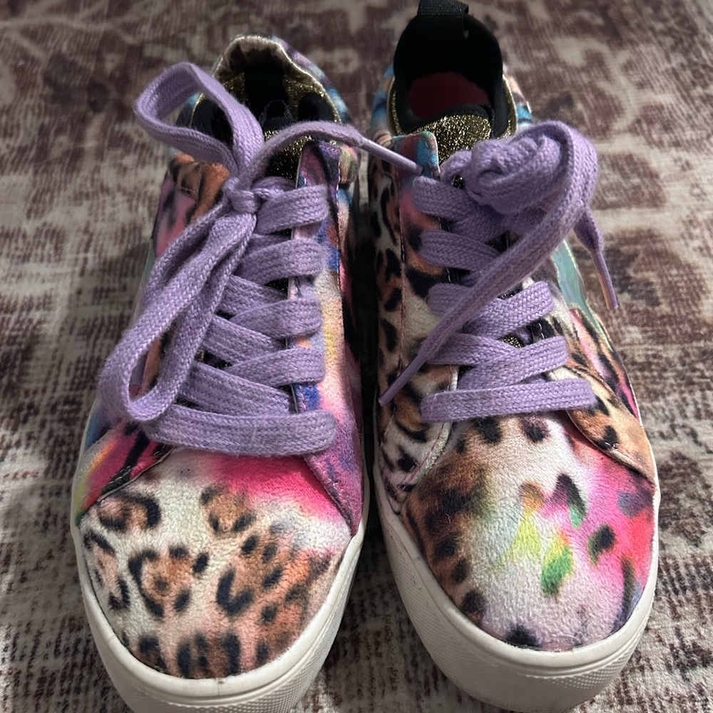 Colorful Leopard Print Kids Shoes